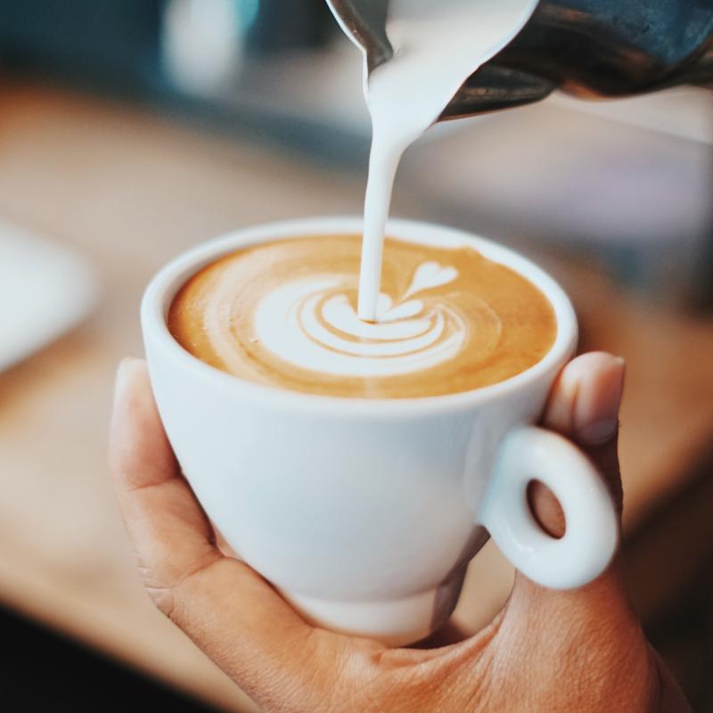 A cup of coffee is a delight.