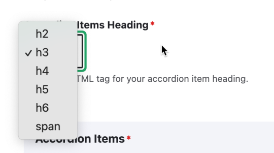 Dropdown Heading 