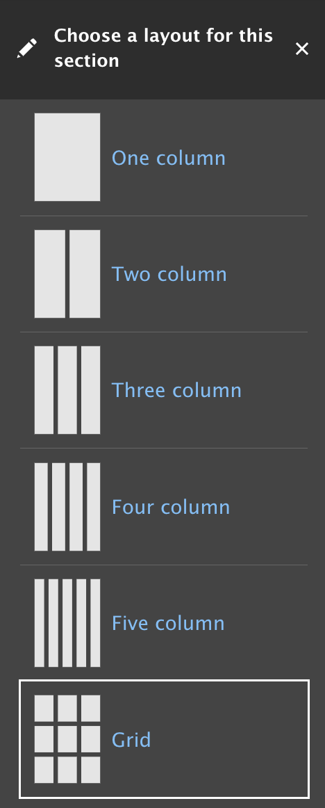 Grid section