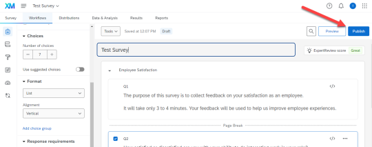 Qualtrics - Survey - Publish