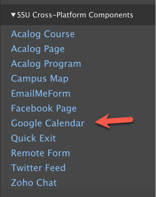 An arrow points to Google Calendar